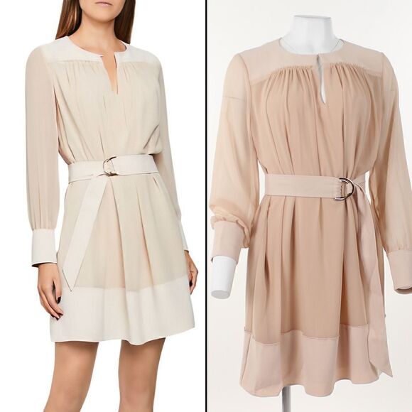 Reiss Dresses & Skirts - Reiss Finn Belted Pleat Shift Dress